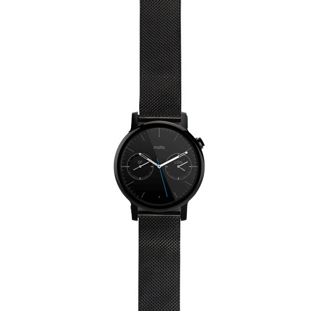 Міланський сітчастий ремінець для годинника Motorola Moto 360 2nd gen (46mm) - Black, фото 1