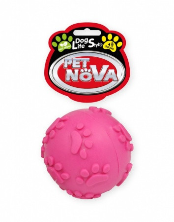 Іграшка для собак М'ячик дзвінкий Pet Nova 6 см рожевий