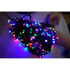 Гірлянда LED Діодна 200 ламп Матова лінза чорний дріт AP