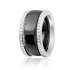 Срібне кільце з керамікою К2ФК/1001