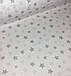 Бавовняна тканина польська шліфувальна зірки білі різного розміру з крапками всередині на сірому No391, фото 5
