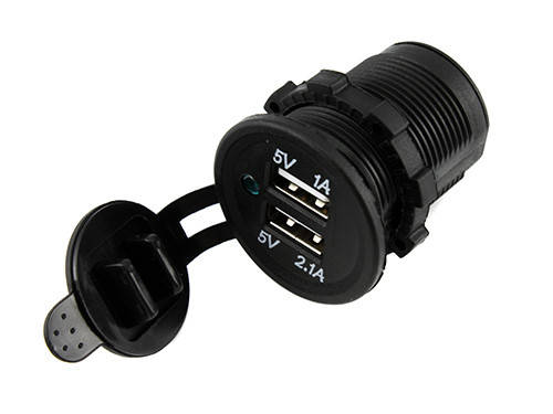 

Встраиваемый адаптер 2x USB 5В в прикуриватель авто, зарядное