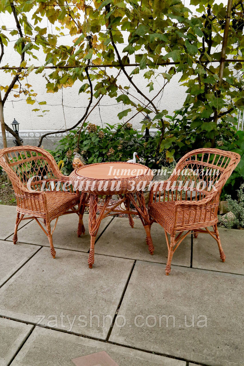 Плетеная мебель из лозы стол и стулья - фото 3 - id-p603014001