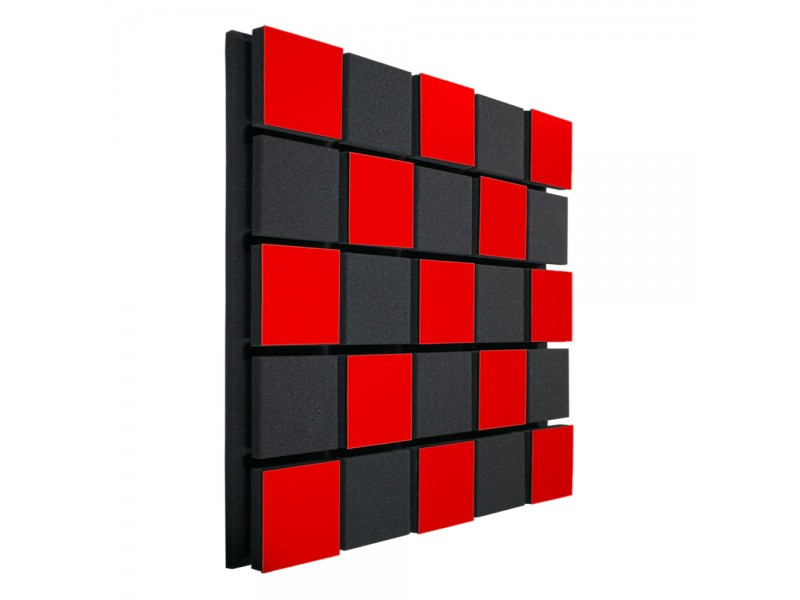 Акустична панель Ecosound Tetras Acoustic Red Wood 50х50см 73мм Колір червоний