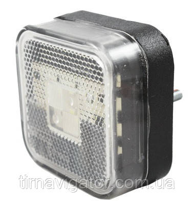 Габарит бічний світлодіодний LED жовтий квадратний 65*65 (LD097), фото 1