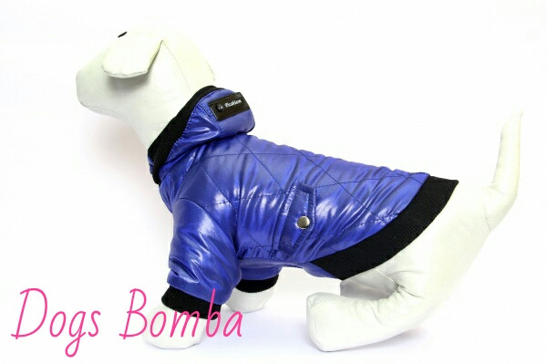 Куртка для собак "Ромбик" синяя, (размер 6). - фото 1 - id-p603056152