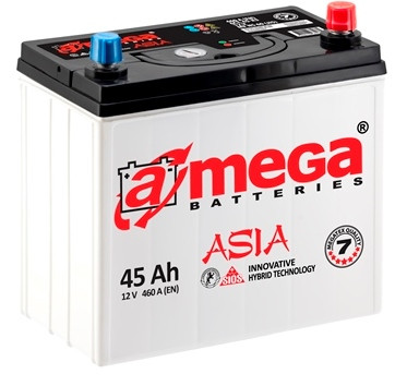 Автомобільний акумулятор Amega 45 Ah (Asia) Амега 45 Ампер (Азія)