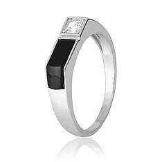 Чоловічий персень срібний з оніксом К2ФО/496