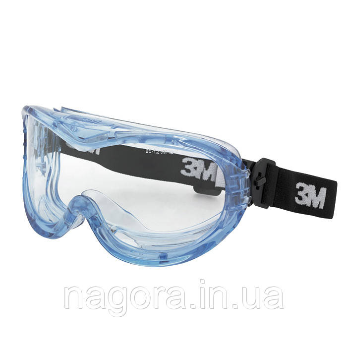 3M 71360-00013M Окуляри закриті Fahrenheit, покриття від запотівання W/T-N-WEAR AS/AF/UV, прозорі, фото 1