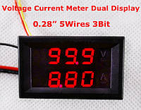 Вольтметр DC 0-100V +Амперметр 0-5A