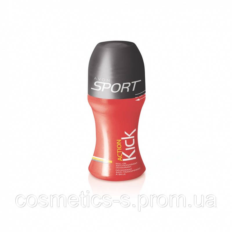 Дезодорант-антиперспірант з кульковим аплікатором Avon Sport Action Kick, Екшн Кік, Ейвон, 78067, 50 мл