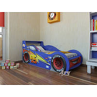 Детская кровать-машина "Молния Маквин", синяя