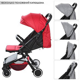 Прогулянкова коляска Bambi з регулюванням спинки (M 3549-3) Червона, фото 2