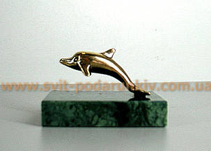 Бронзова статуетка Дельфін на підставці, фото 2