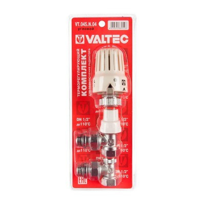 Комплект терморегулюючого обладнання Valtec для радіатора кутовий 1/2"