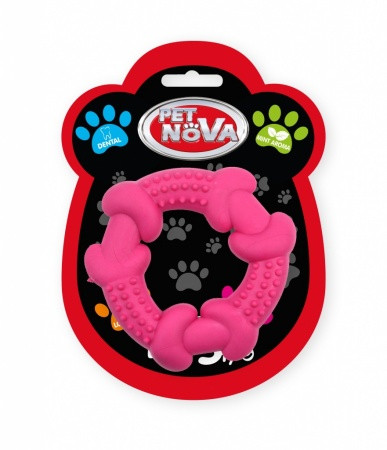 Іграшка для собак кільце спеціальне Pet Nova 10.5 см рожевий