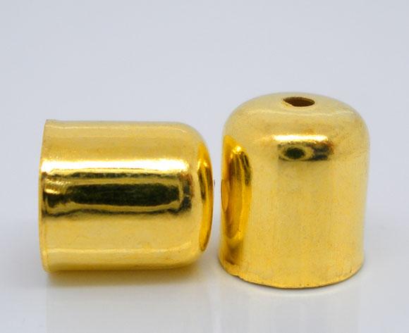 Концевик для ожерелья, маскировка узелка, 8 мм x 7 мм, Цвет: золото, Подходит под 6 mm - фото 1 - id-p603286823