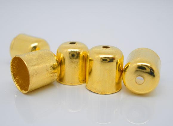 Концевик для ожерелья, маскировка узелка, 8 мм x 7 мм, Цвет: золото, Подходит под 6 mm - фото 3 - id-p603286823