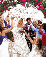 VP813 "Дощ з пелюсток" Картина за номерами на полотні 40х50см