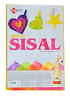 Набір сизалі з глитером жовтого кольору, 20*30 см, 741421