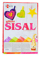 Набір сизалі з глитером червоного кольору, 20*30 см, 741423