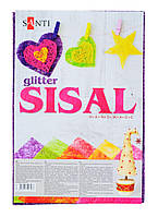 Набір сизалі з глитером фіолетового кольору, 20*30 см, 741427