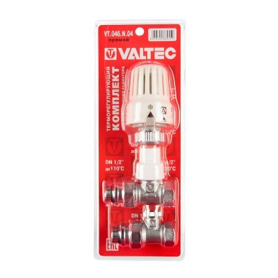 Комплект терморегулюючого обладнання Valtec для радіатора прямий 1/2"