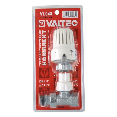 Клапан з термоголовкою Valtec для радіаторів прямий 1/2"