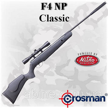 Crosman F4 Classic NP (RM) пневматична гвинтівка з газовою пружиною і оптикою 4х32 (Кросман Ф4)