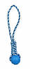 Іграшка для собак Куля на мотузці з ручкою Pet Nova 40 см синій, фото 2