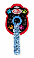 Игрушка для собак  Канат вязанный с кольцом Pet Nova 30 см голубой