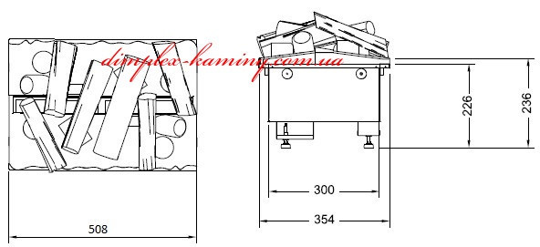 Электрокамин Dimplex Cassette 500 дрова (увлажнение, эффект дыма) - фото 5 - id-p603335725