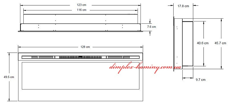 Настенный/встраиваемый электрокамин Dimplex Synergy NEW (Wi-Fi, обогрев) - фото 4 - id-p603335742