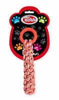 Игрушка для собак Канат вязанный с кольцом Pet Nova 30 см оранжевый