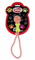 Іграшка для собак Кісточка на мотузці Pet Nova 40 см жовтий