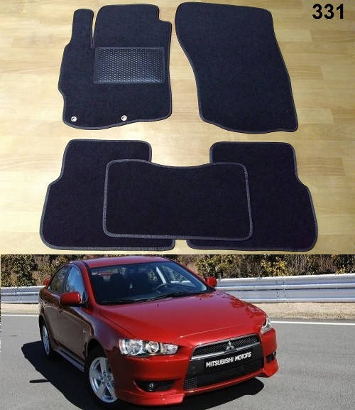 

Ворсовые коврики на Mitsubishi Lancer X (10), Evo X, Sb '07-18