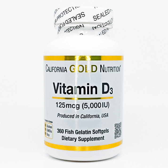 

Витамин Д-3 США! California Gold Nutrition витамин D-3 5000 МЕ 360 кап.