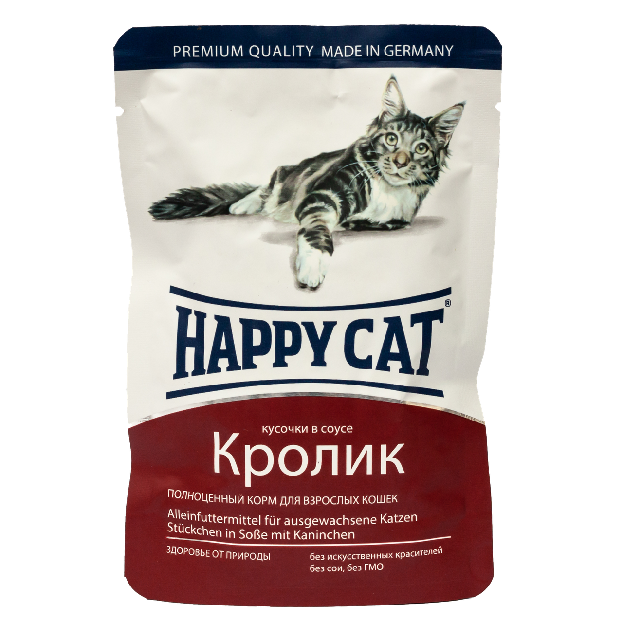 

Вологий корм Happy Cat для котів з кроликом в cоусі 100 г