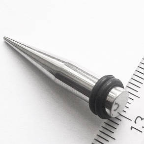 Конусна сталева розтяжка 6 мм для пірсингу вух.(ціна за 1 шт.), фото 2
