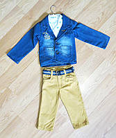 Комплект 3-ка для хлопчика Туреччина (ріст 86, 98, 104) 104