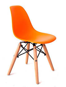 Дитячий стілець AC-0117W Eames DSW Kids помаранчевий пластик, дизайн Charles & Ray Eames