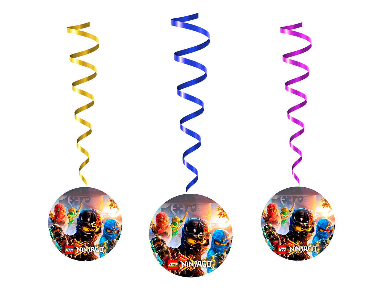 Гірлянди підвіски паперові "Ніндзяго", 5 шт./набір
