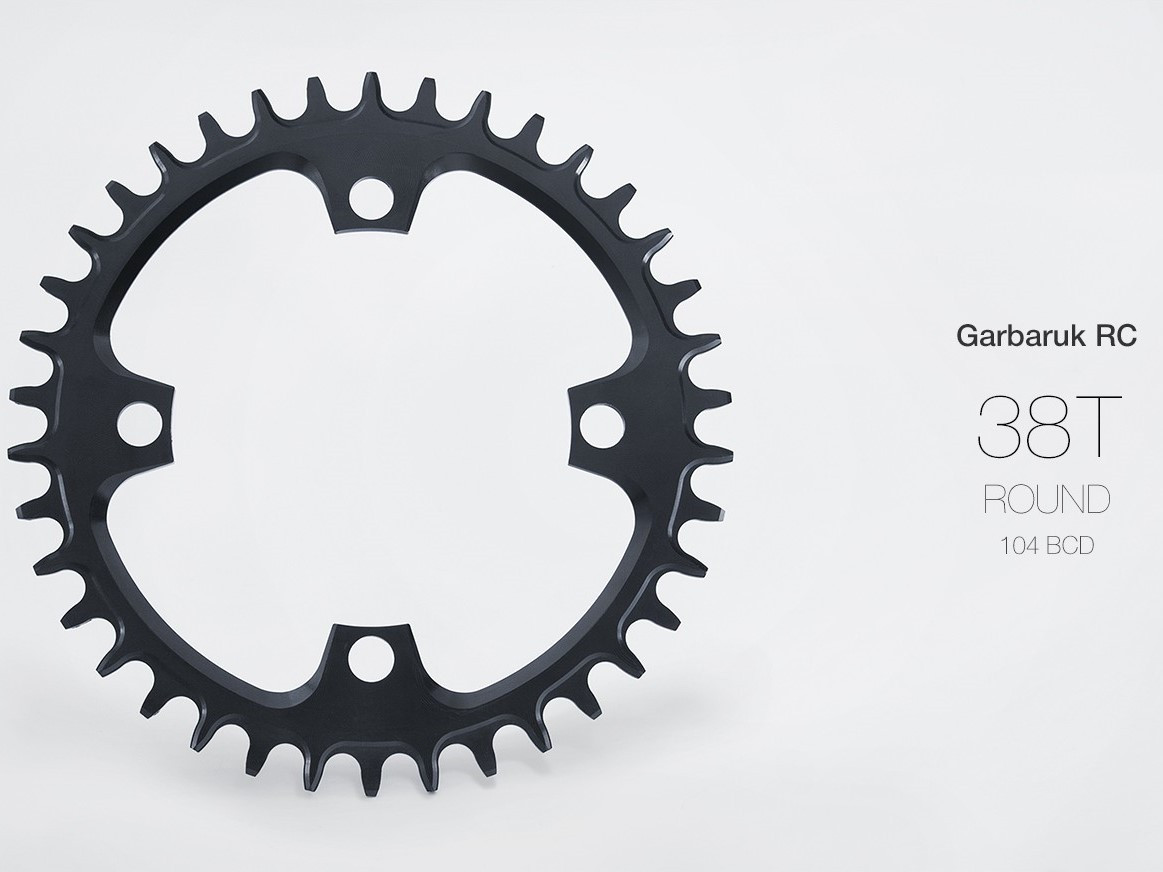 Передня зірка Garbaruk Narrow Wide, 38T, 104 BCD, кругла, чорн, фото 1