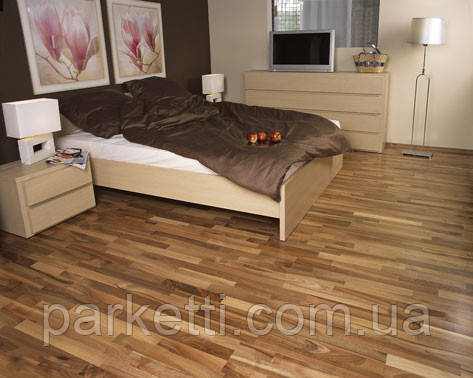 Паркетная доска Baltic Wood Орех европейский Comfort 3R 3-пол., лак полумат. - фото 3 - id-p43122348