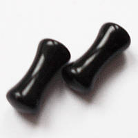 Чёрные акриловые плаги(цена за 1 шт), диаметр 4 мм, для пирсинга ушей.