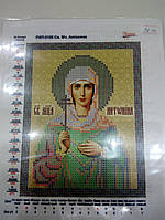 Основа для вишивання бісером, Іменна ікона, Марічка, Атлас, 13 см * 16,5 см, Св. Мч. Антоніна