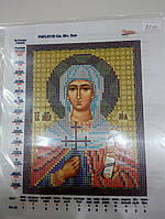 Основа для вишивання бісером, Іменна ікона, Марічка, Атлас, 13 см * 16,5 см, Св. Мч. Зоя