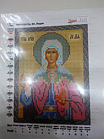 Основа для вишивання бісером, Іменна ікона, Марічка, Атлас, 13 см * 16,5 см, Св. Мч. Лідія