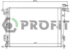 Радіатор охолодження Hyundai IX35 2010-, KIA Sportage 2010 - Profit