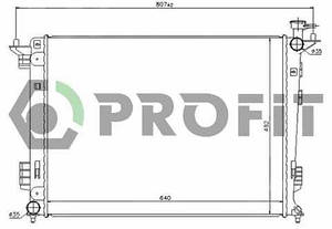 Радіатор охолодження Hyundai IX35 (1.6, 2.0) 2010-, KIA Sportage (1.6, 2.0) 2010 - Profit
